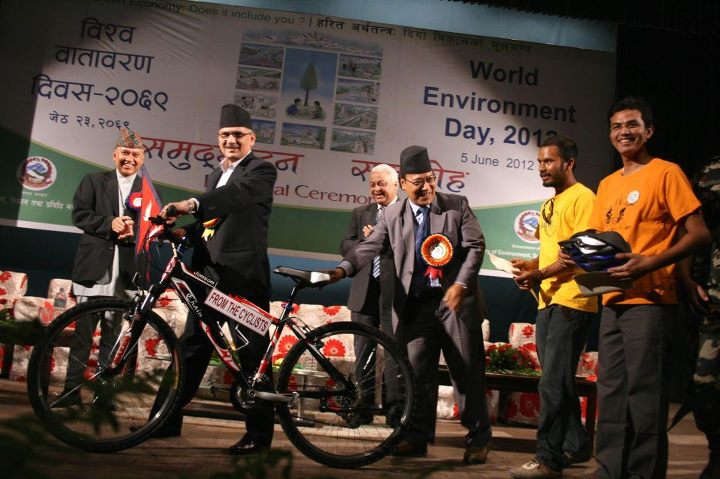 Read more about the article Bicycle Handed Over to PM Bhattarai- Media Coverage